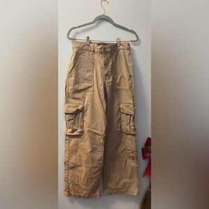 Hollister Beige Ultra High-Rise Baggy Pants